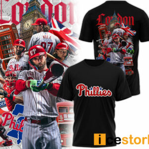 Phillies 2024 Crossing the Pond T shirt