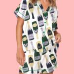 Prosecco Bottle Satin Pajama Set