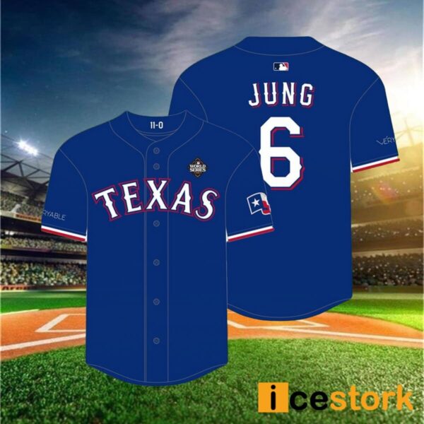 Rangers Josh Jung Replica Postseason Jersey 2024 Giveaway