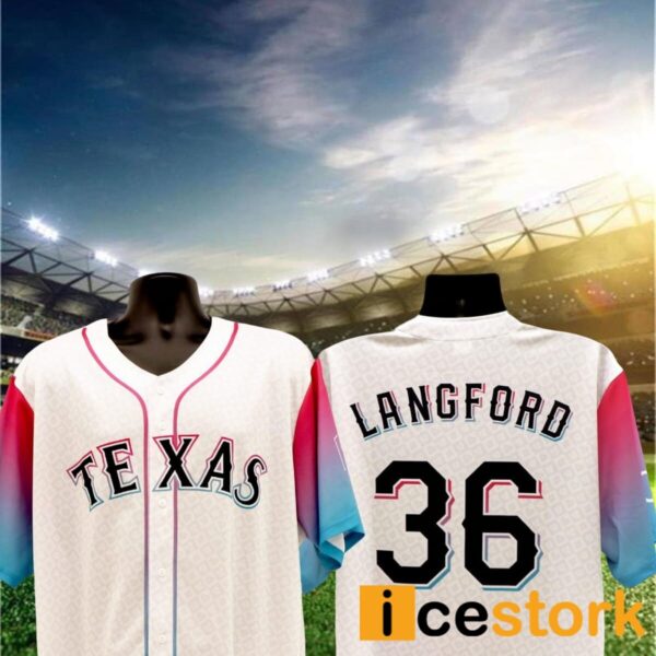 Rangers Wyatt Langford Baseball Jersey 2024