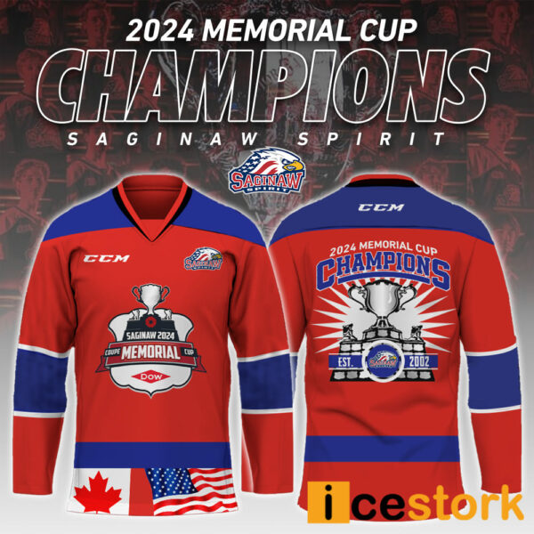 Saginaw Memorial Cup 2024 Champions Hockey Jersey