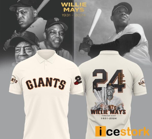 Willie Mays Giants Polo Shirt