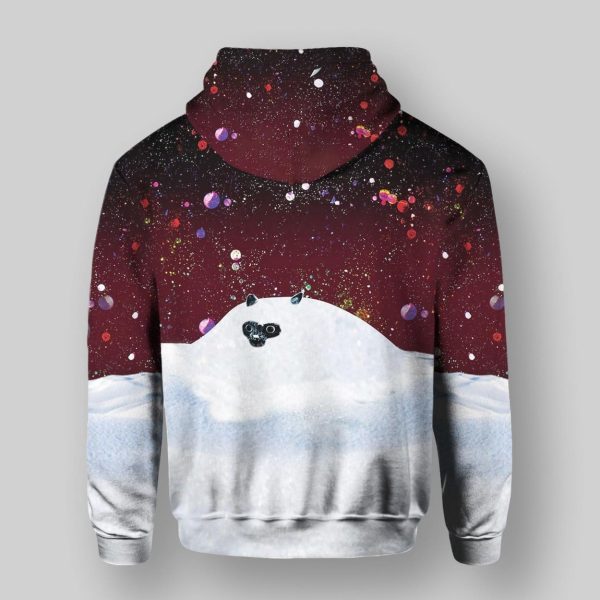 Snow Cat Cocaine Everywhere Christmas Hoodie